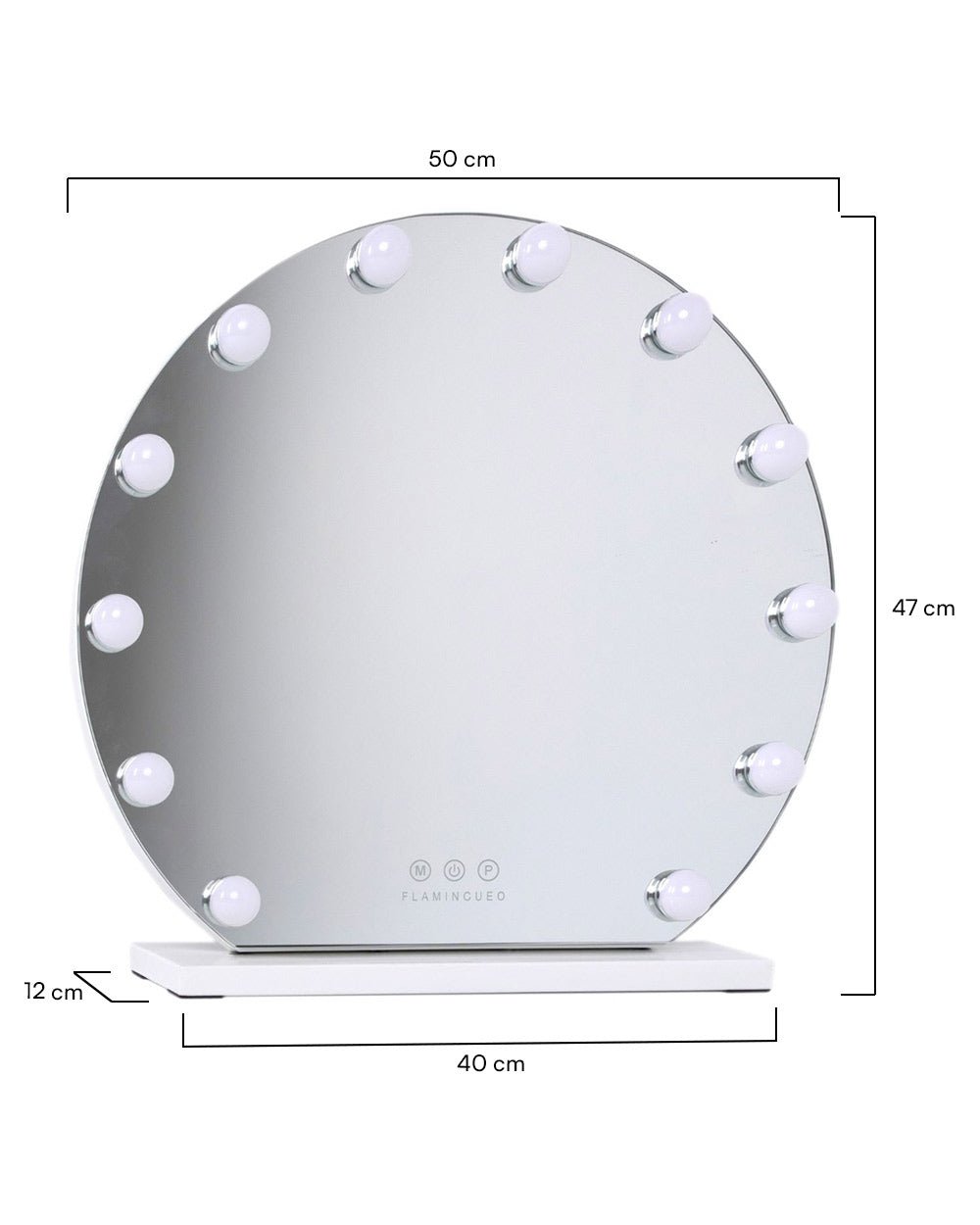 Espejo luces LED semicircular - DREAM - Flamingueo