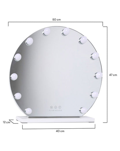 Espejo luces LED semicircular - DREAM - Flamingueo