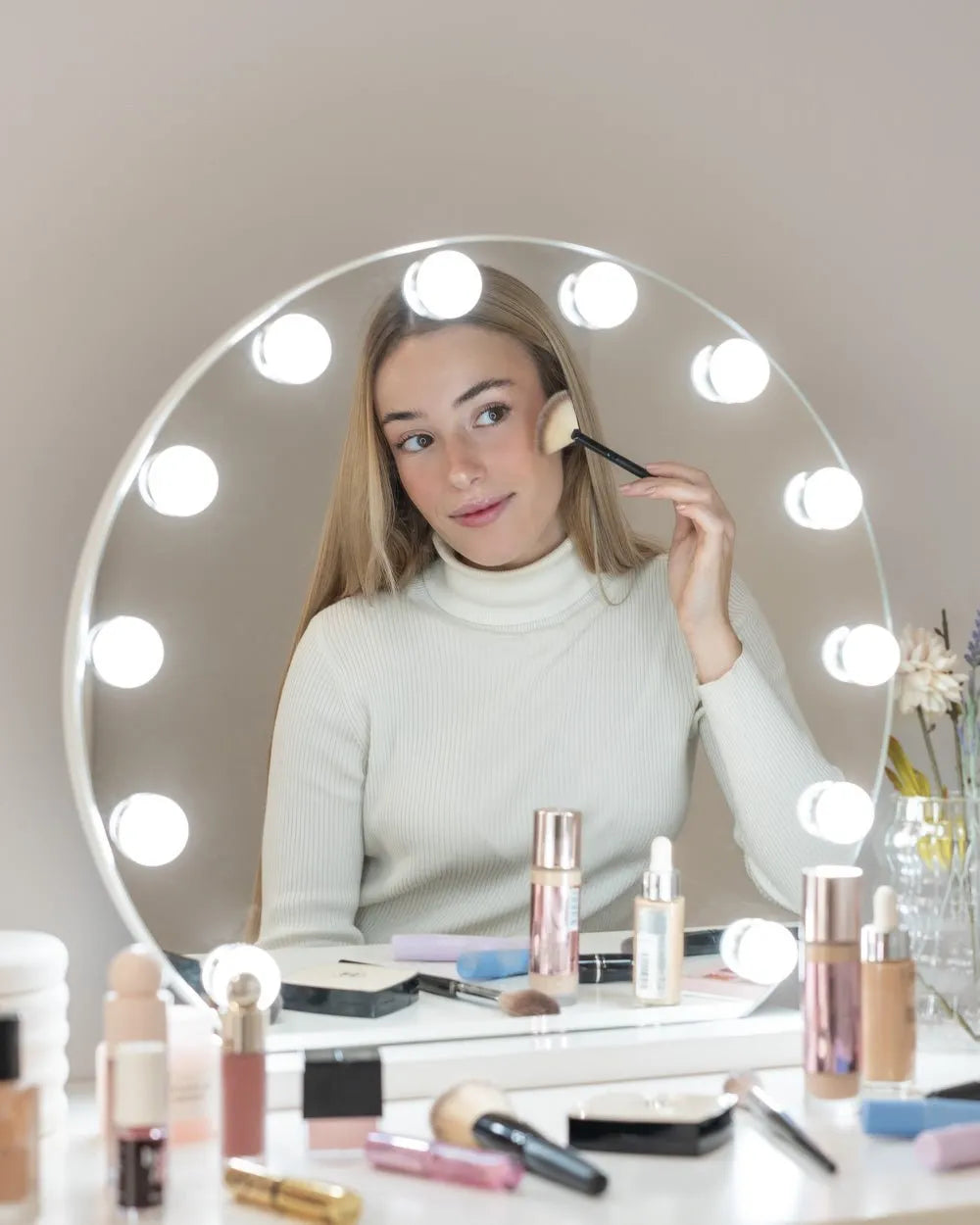 Miroir LED semi-circulaire - DREAM - Flamingueo