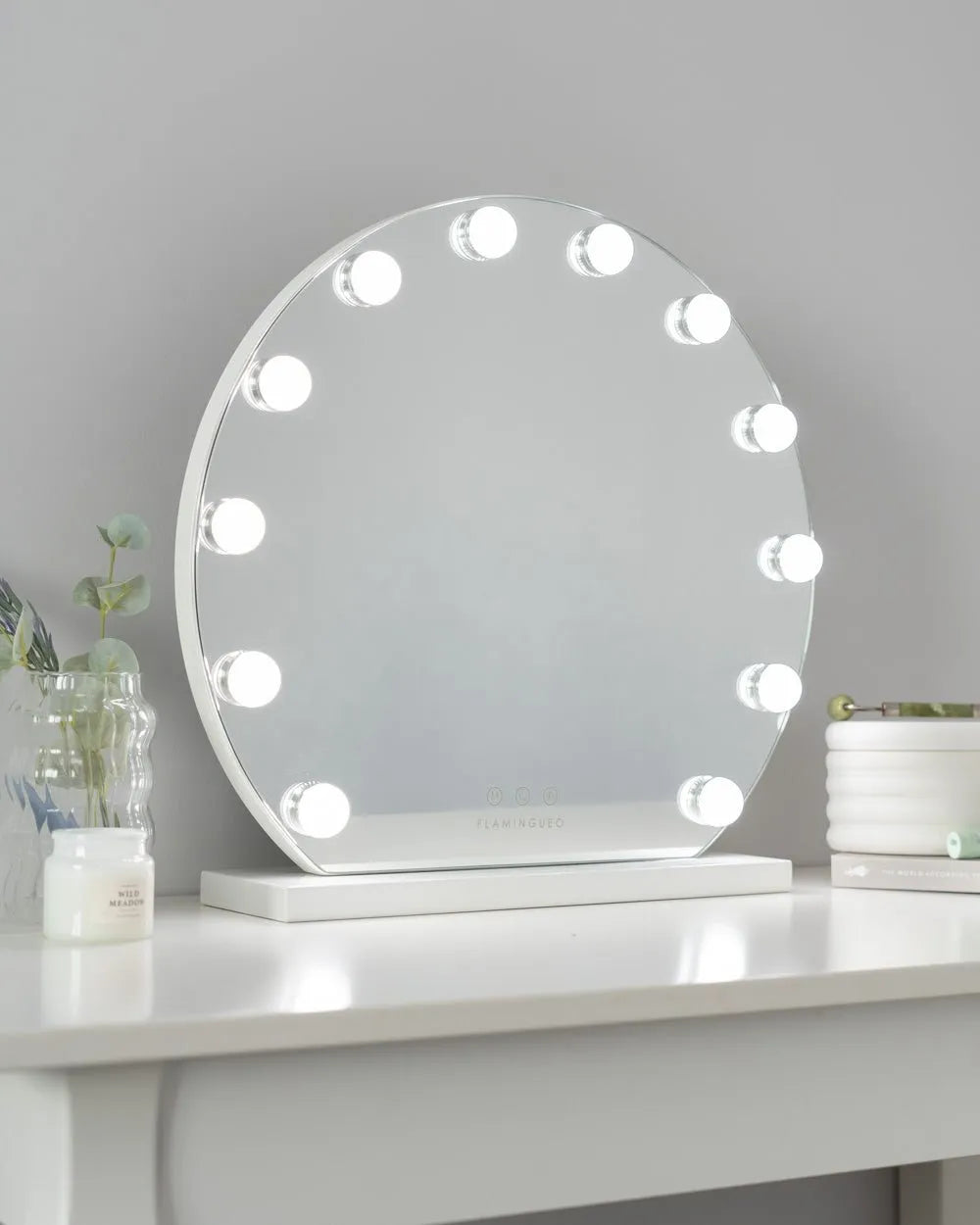 Espejo luces LED semicircular - DREAM - Flamingueo