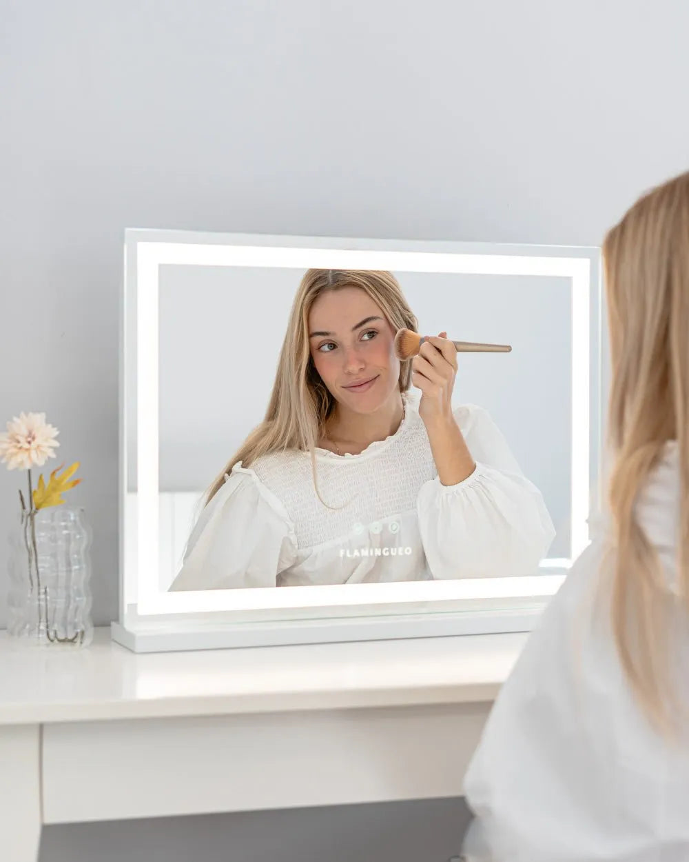 Schminkspiegel mit LED-Licht - ASHLEY - Flamingueo