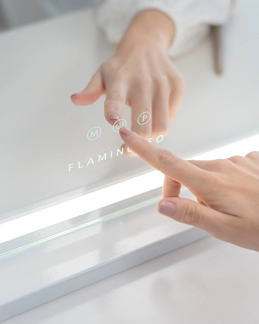 Schminkspiegel mit LED-Licht - ASHLEY - Flamingueo