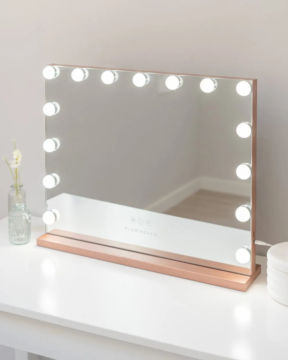 Espejo maquillaje con luz LED - KIM - Flamingueo