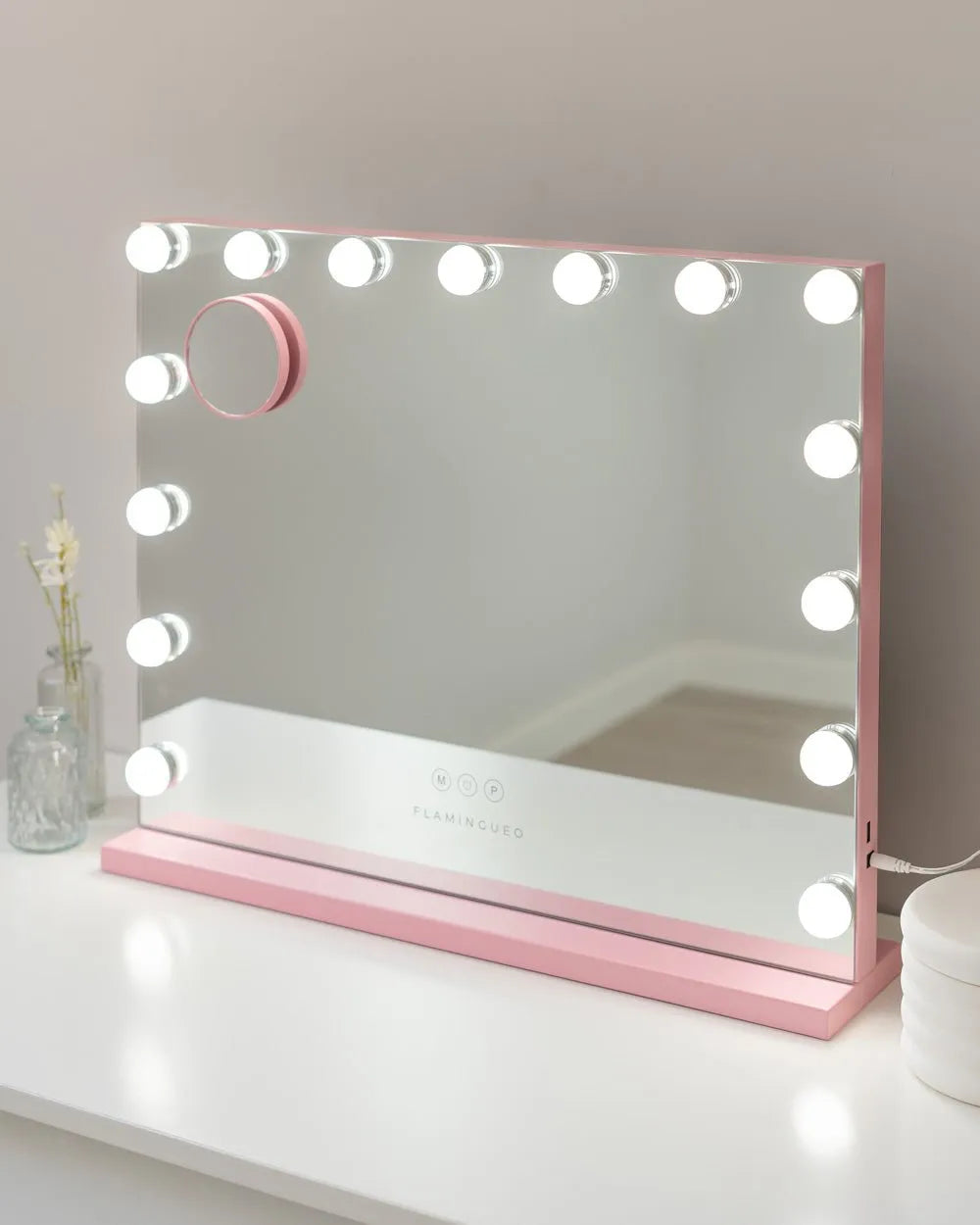 Espejo maquillaje con luz LED - KIM - Flamingueo