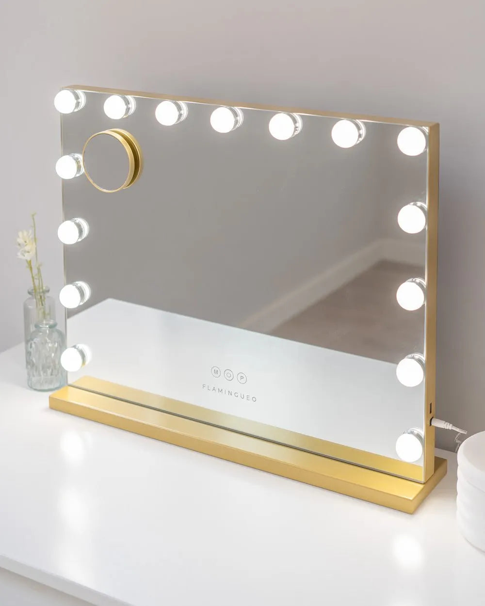 Espejo maquillaje con luz LED - KIM - Flamingueo