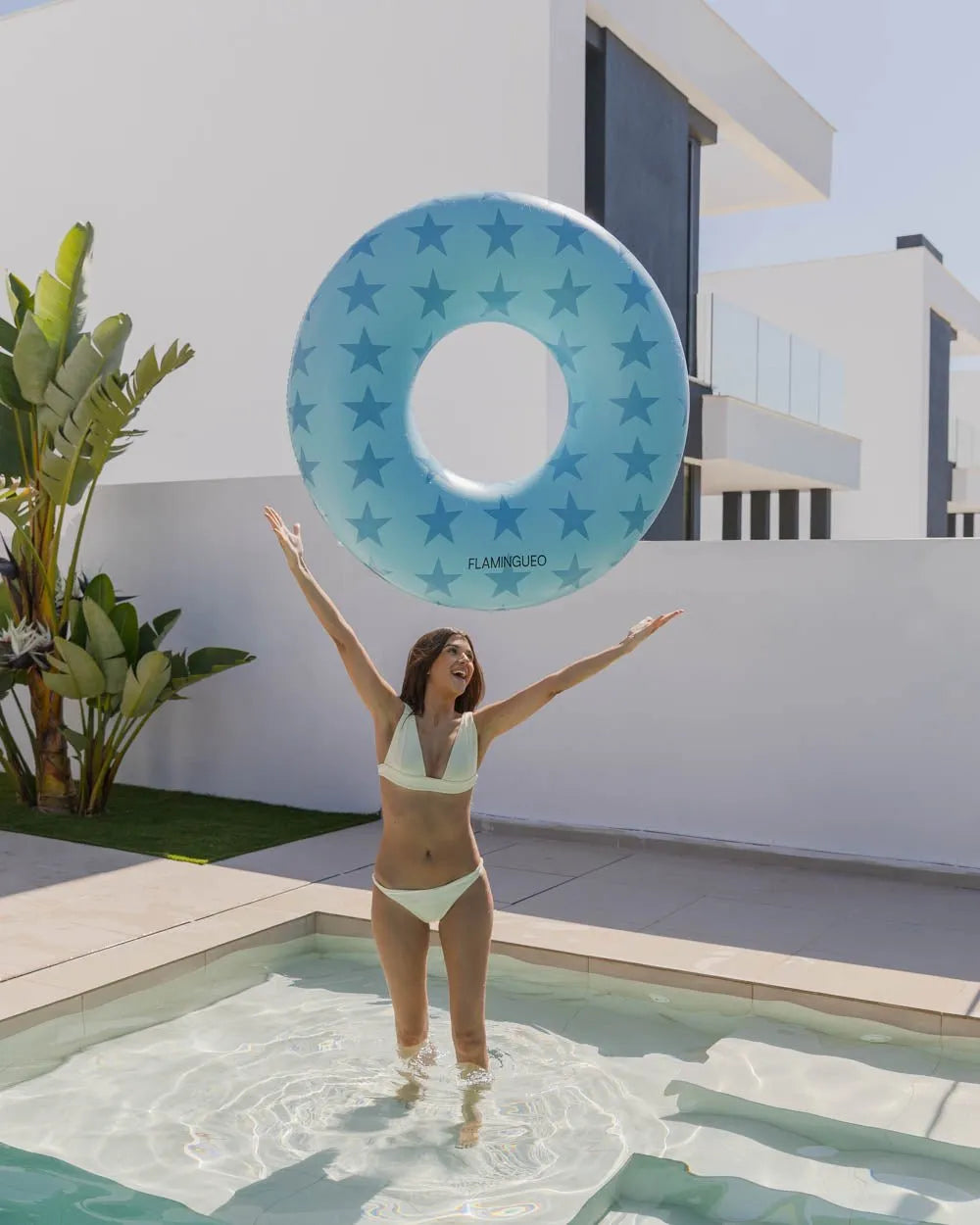 Flotador donut azul - JACKSON - Flamingueo