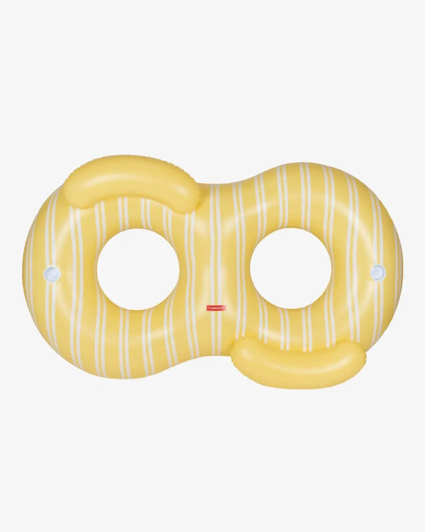 Flotador donut doble amarillo para piscina