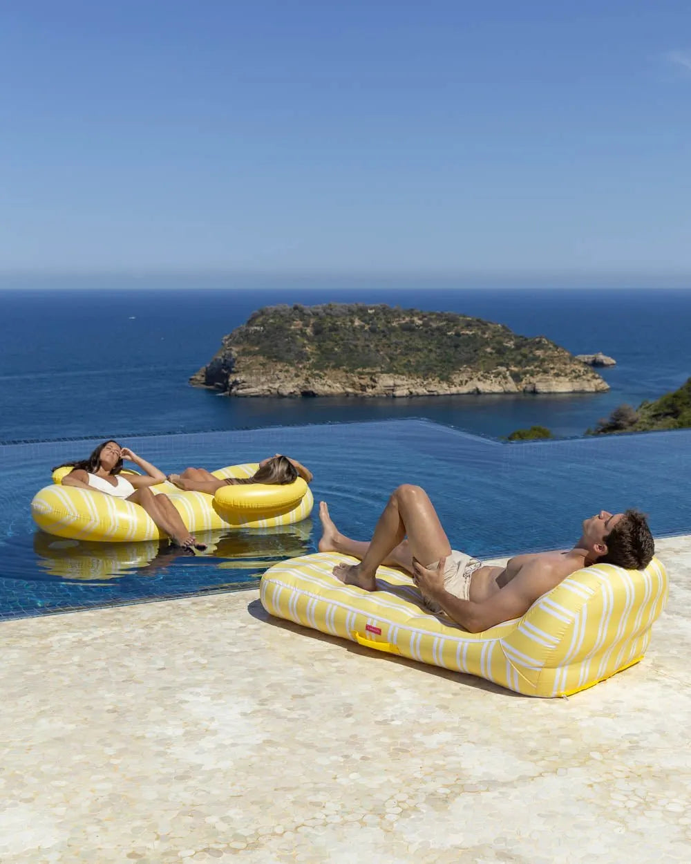 Flotador donut doble amarillo - LISBON - Flamingueo