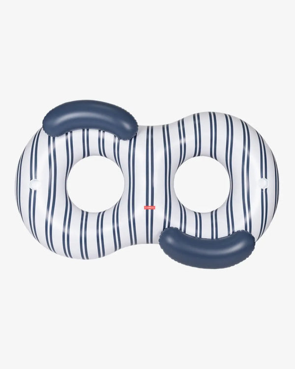 Flotador donut doble azul para piscina