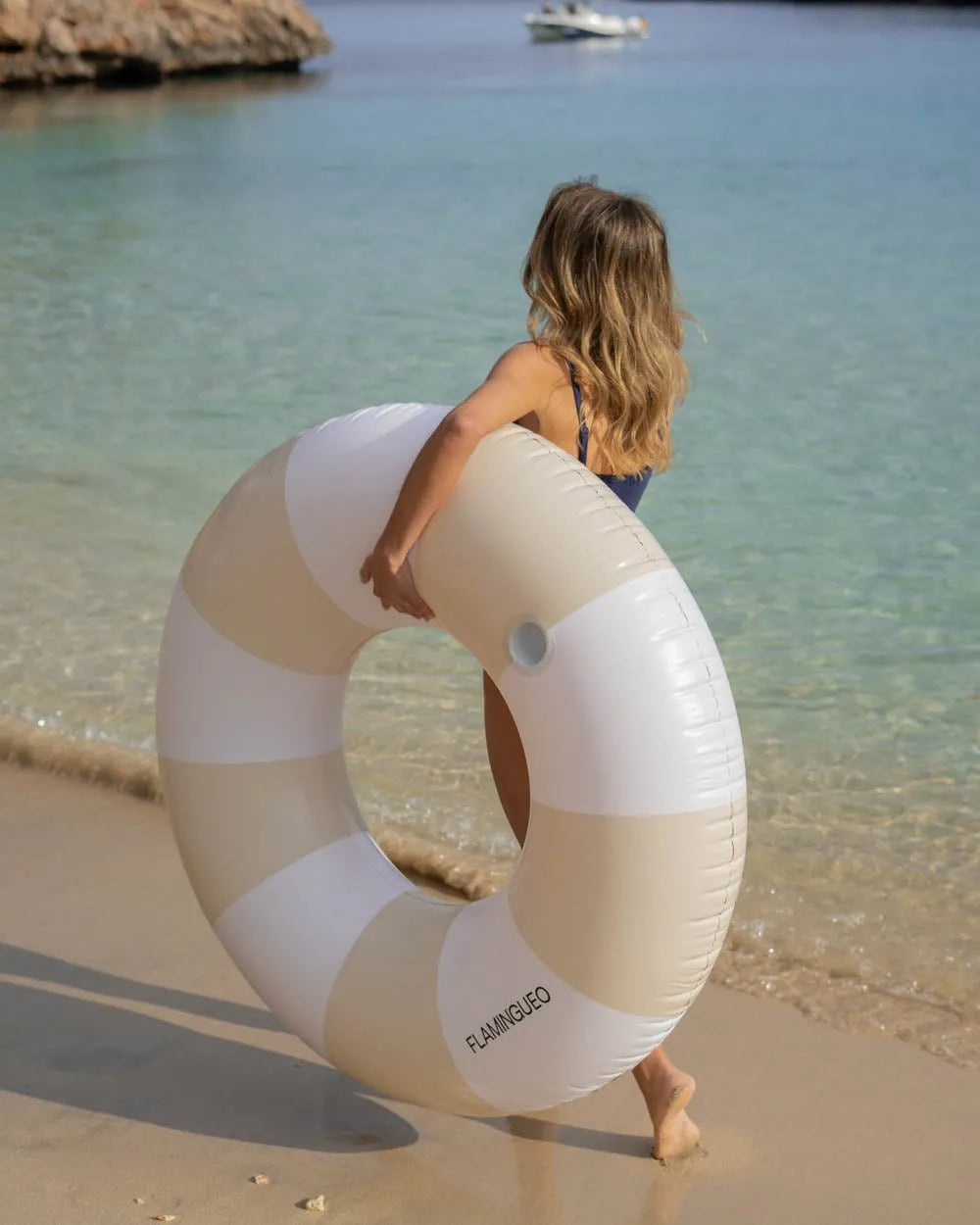 Flotador donut XL beige - VICTORIA - Flamingueo