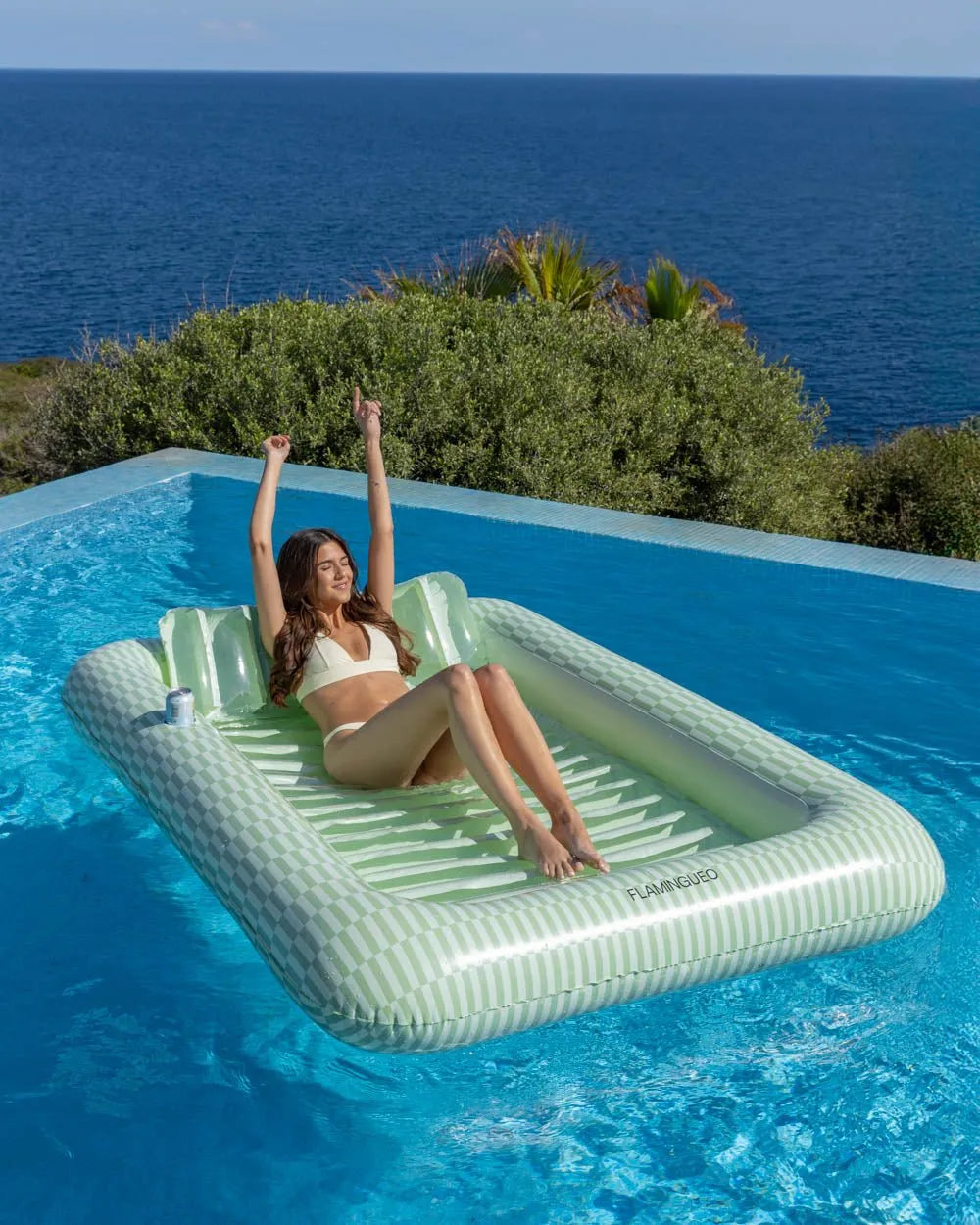 Flotador tanning pool verde - PORTOFINO - Flamingueo