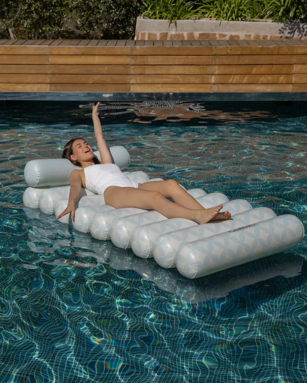 Flotador tumbona aguamarina - RIVIERA - Flamingueo