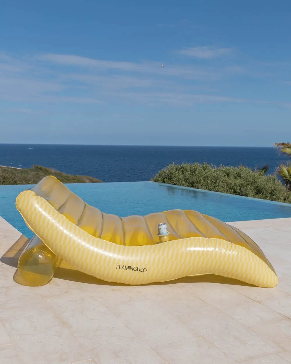 Flotador tumbona amarilla - PALERMO - Flamingueo