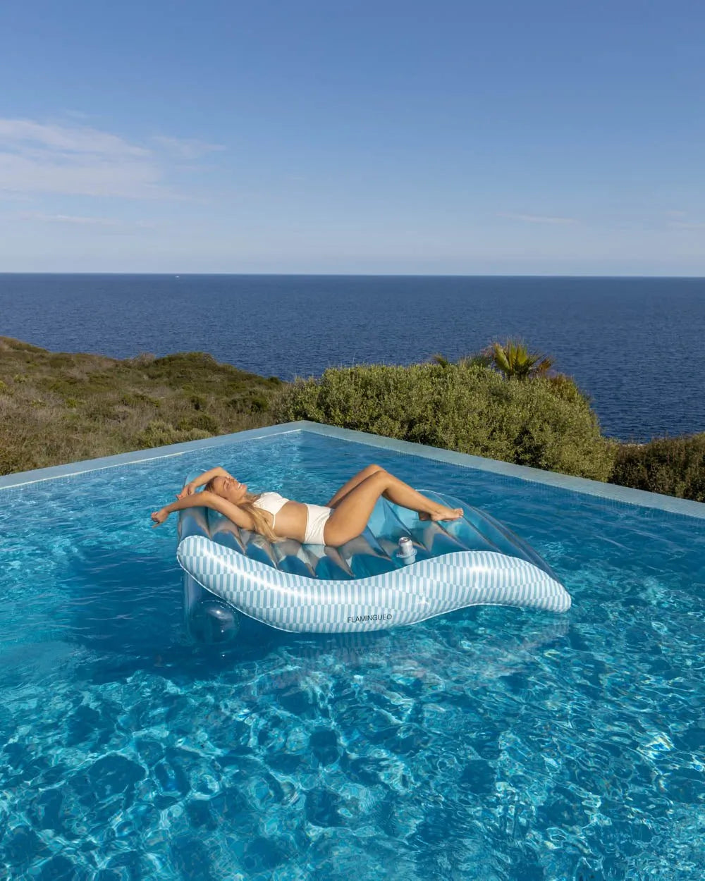 Flotador tumbona azul - PALERMO - Flamingueo