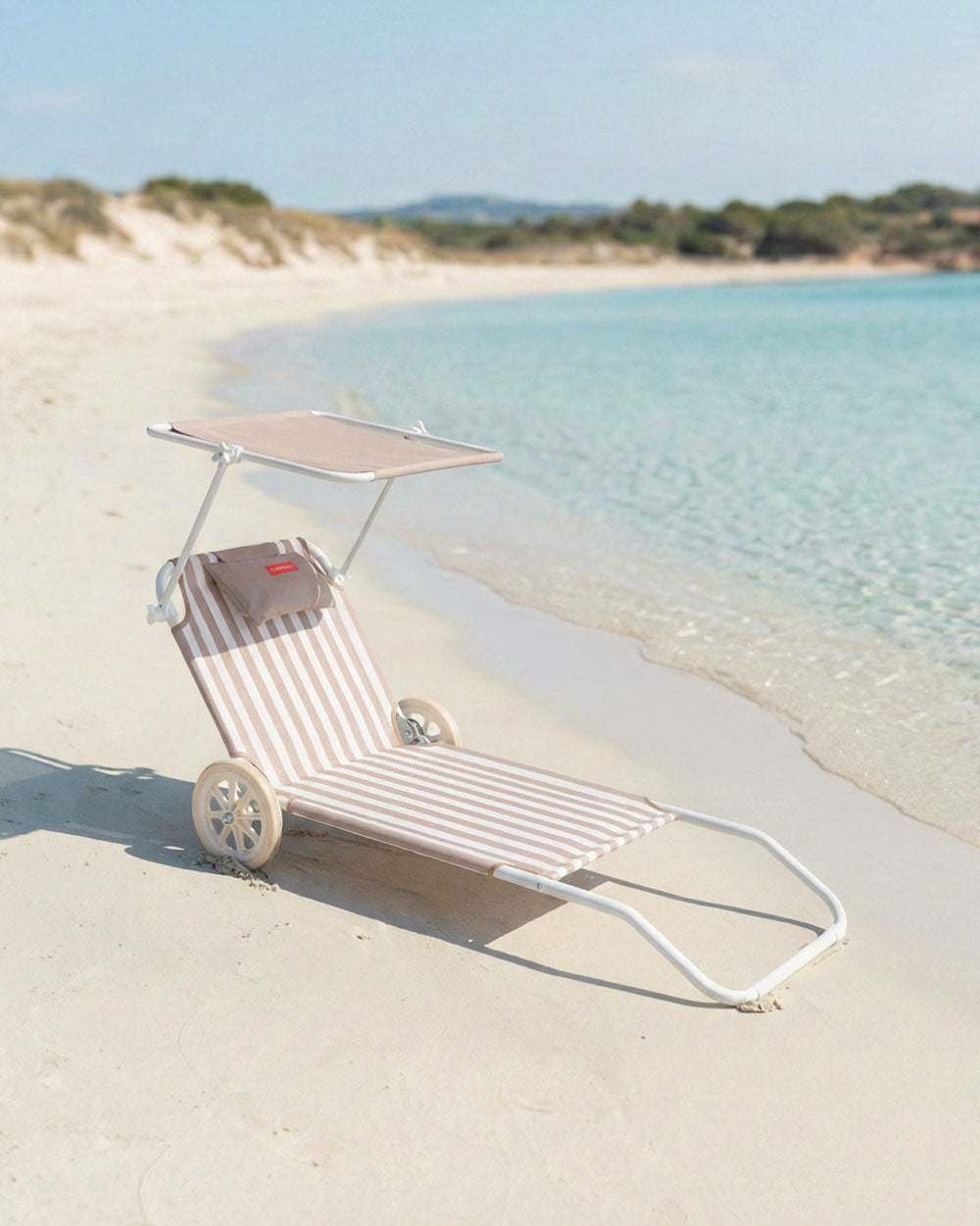 Hamaca de playa con ruedas y parasol – FREYA