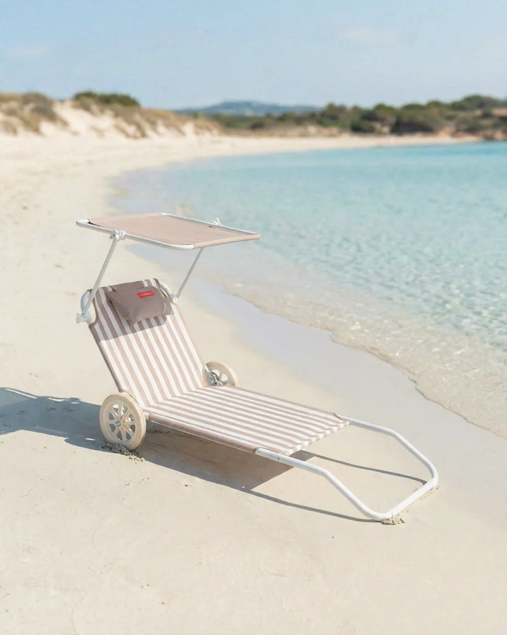 Sdraio da spiaggia con ruote e ombrellone – FREYA