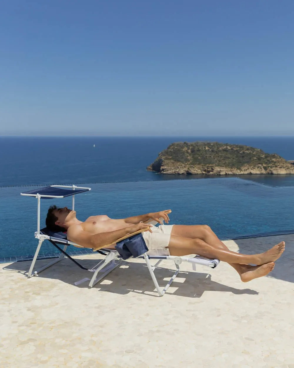 Klappbare Hängematte Strand blau - SHARON - Flamingueo