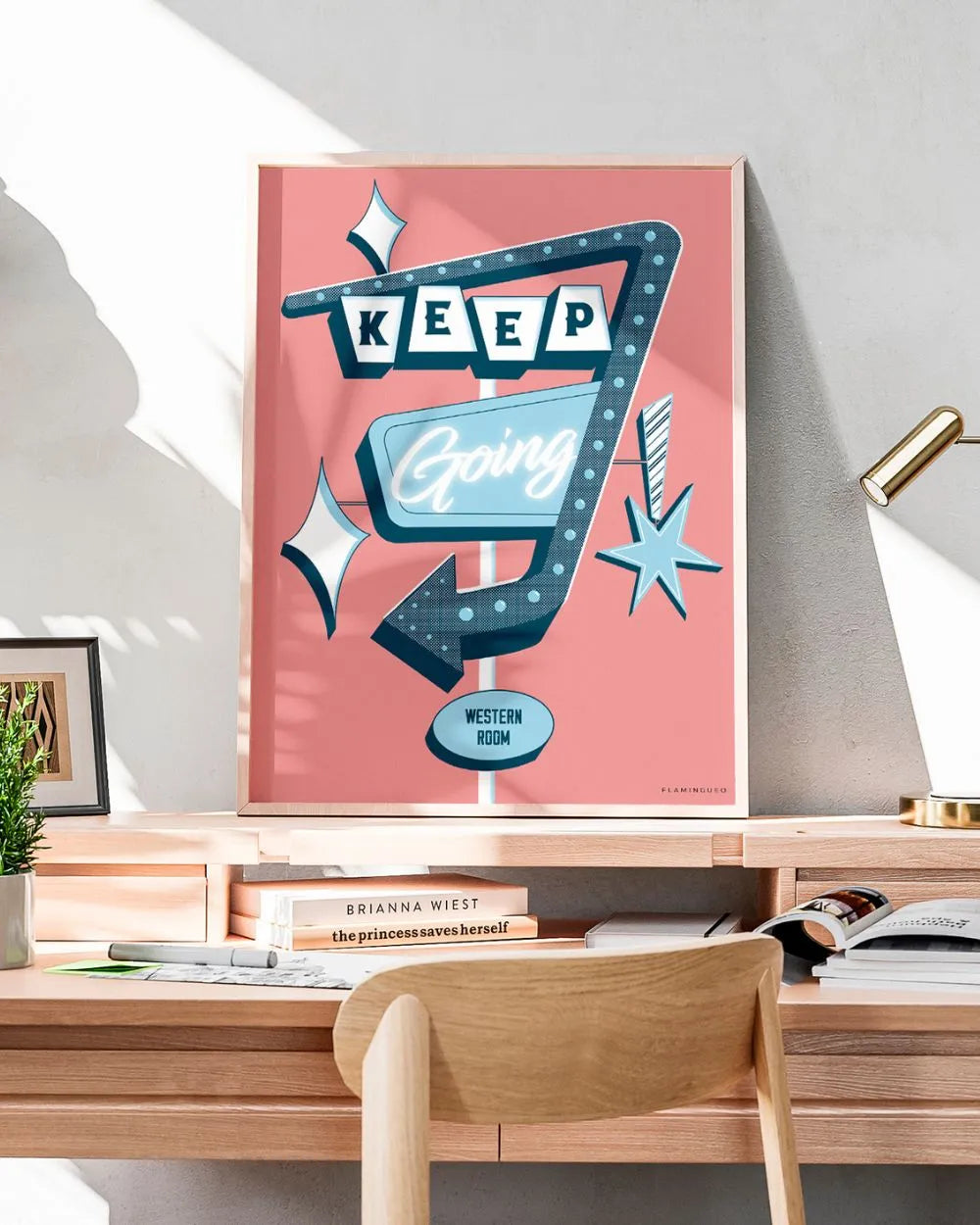 Lámina Decorativa Keep Going! - VEGAS - Flamingueo