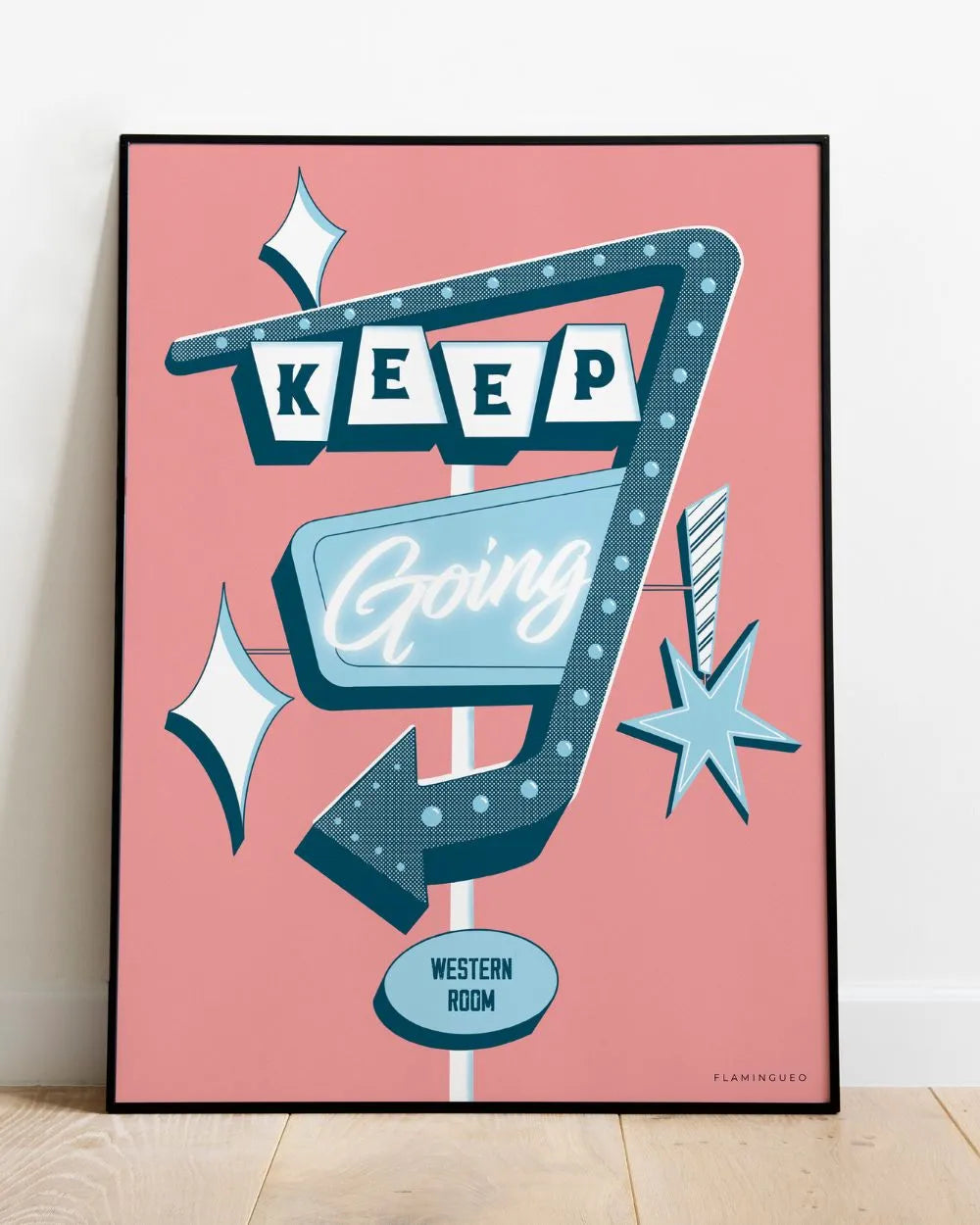 Lámina Decorativa Keep Going! - VEGAS - Flamingueo