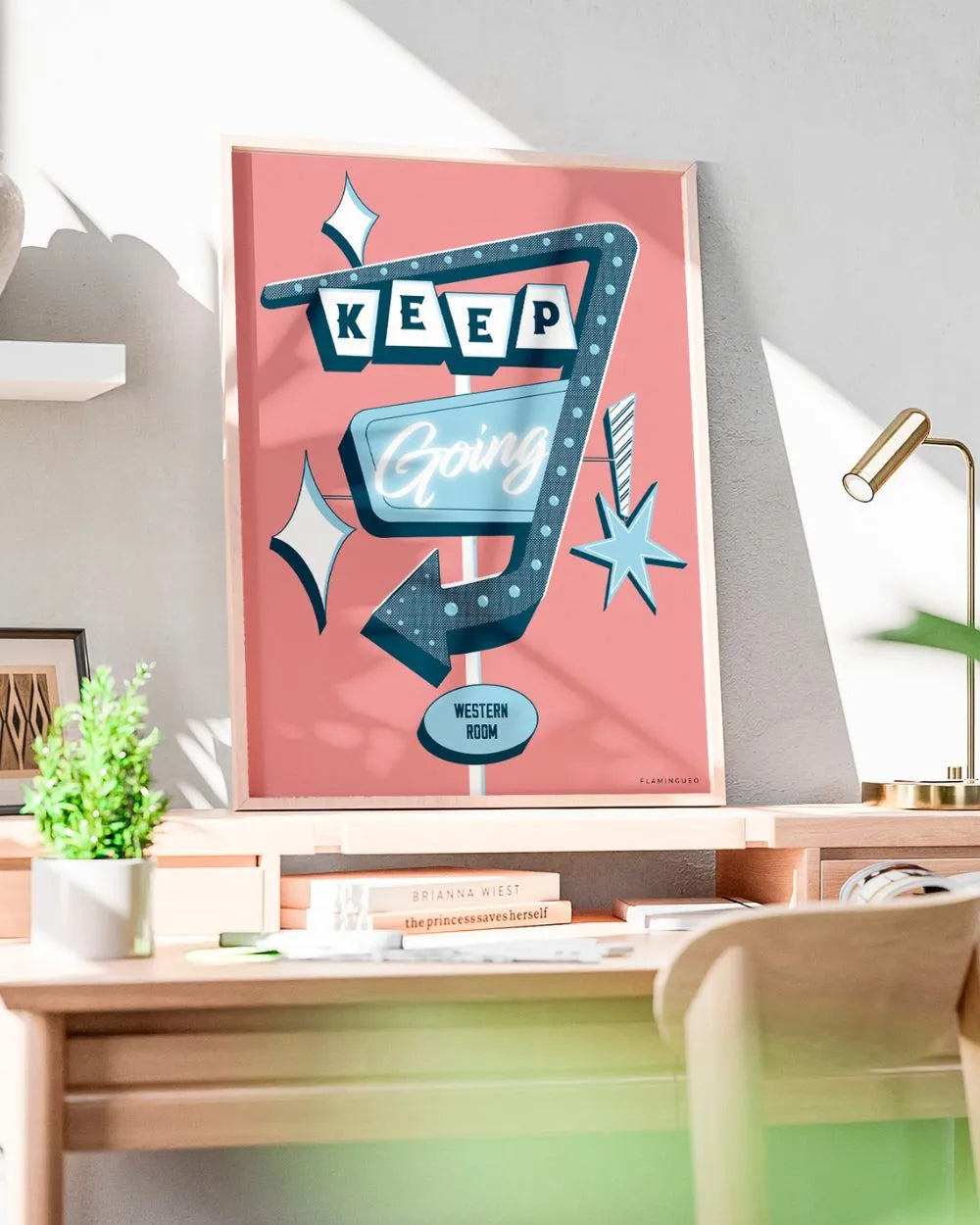 Lámina Decorativa Keep Going! - VEGAS - Flamingueo