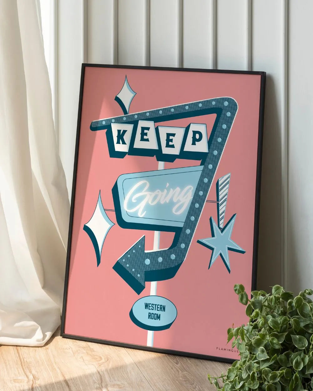 Lámina Decorativa Keep Going! - VEGAS - Flamingueo