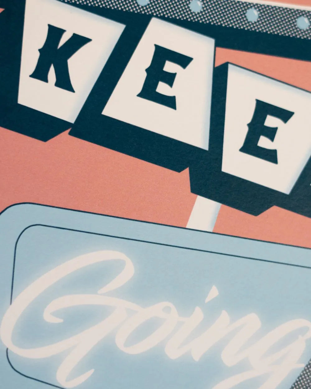 Lámina Decorativa Keep Going! - VEGAS - Flamingueo