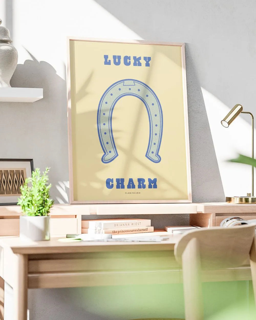 Lámina Decorativa Lucky Charm - WOODY - Flamingueo