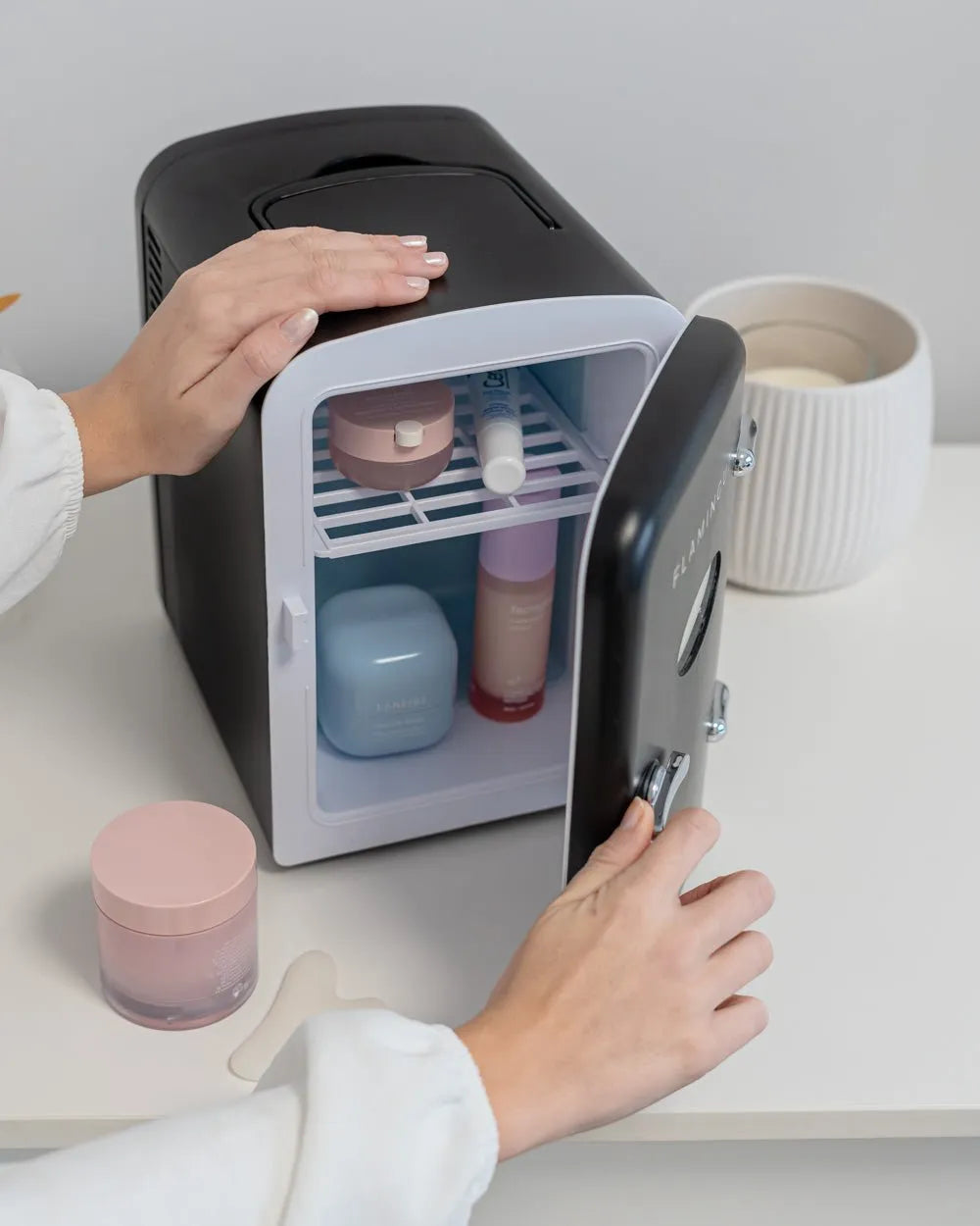 Mini frigo cosmetico retrò 4L - AUDREY - Flamingueo