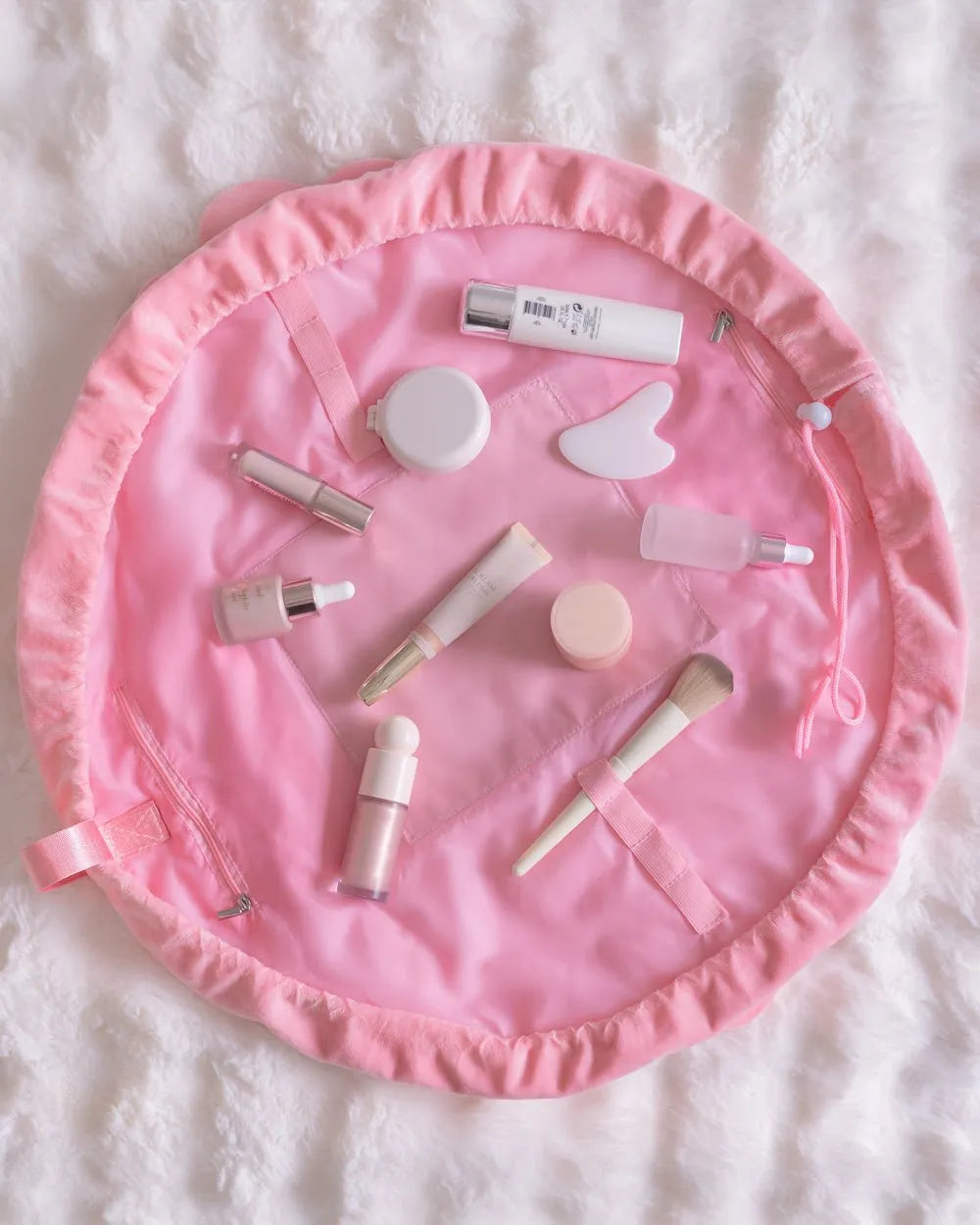 Kulturbeutel mit verstellbarem Kordelzug - ARIEL - Flamingueo