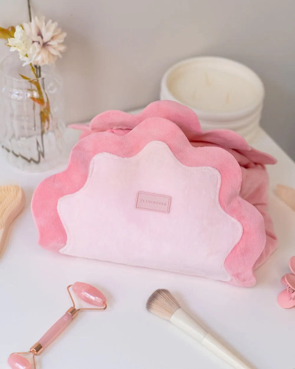 Kulturbeutel mit verstellbarem Kordelzug - ARIEL - Flamingueo