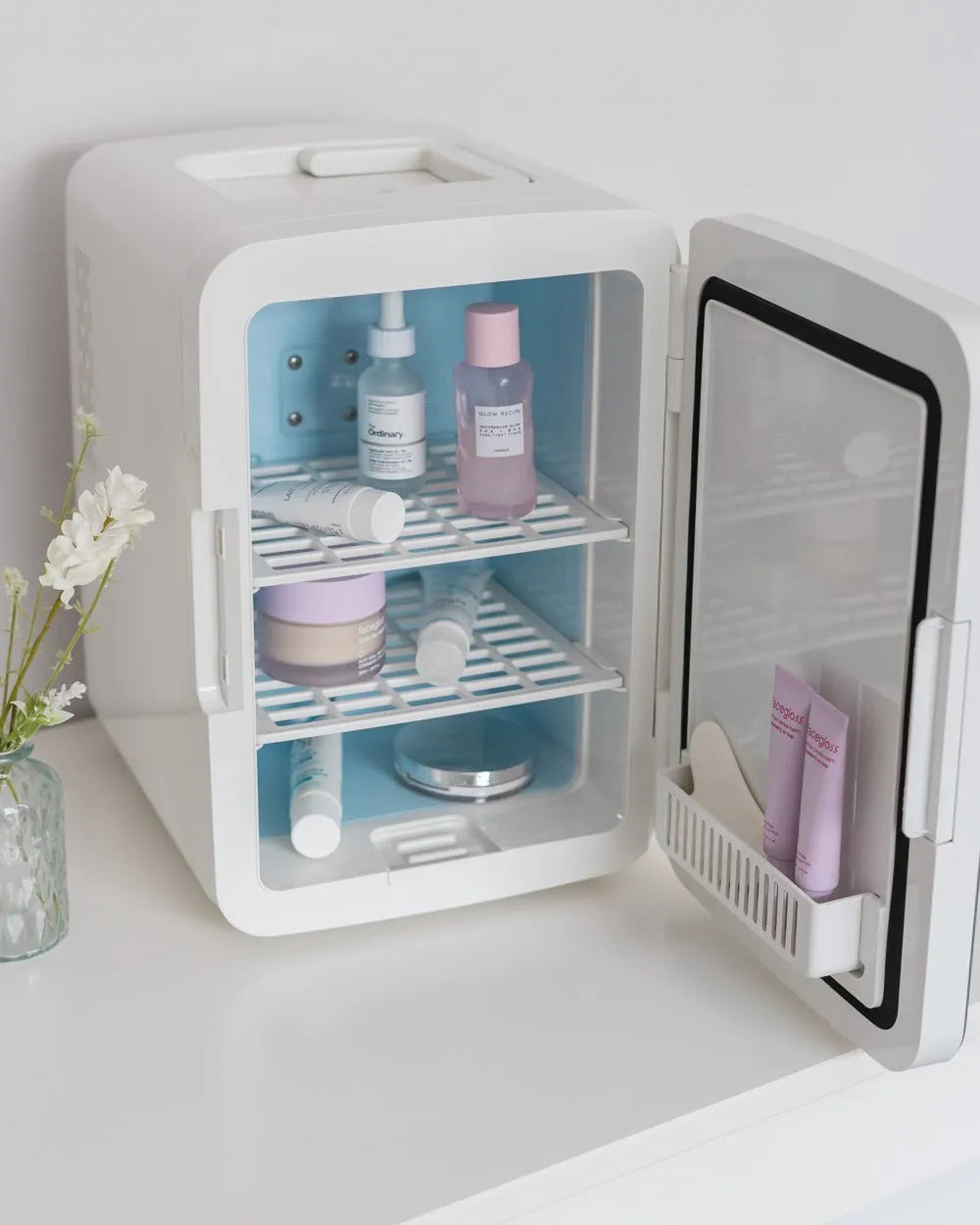Glacière cosmétique avec miroir 10L - GRIMMY - Flamingueo