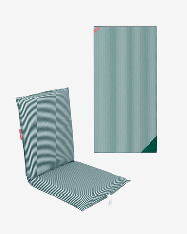 Backrest and towel pack - green