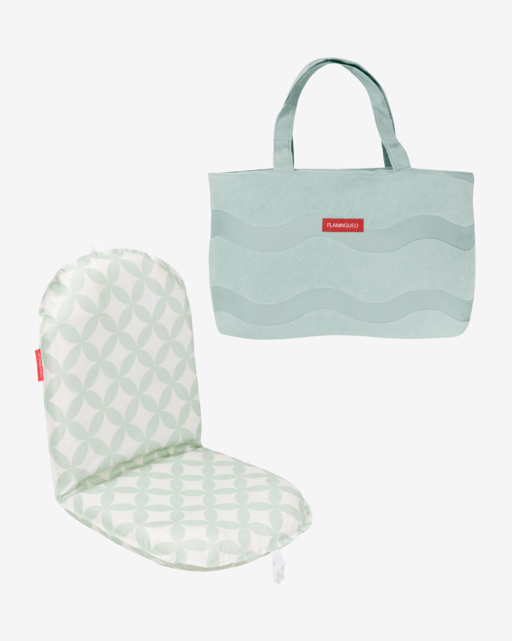 Pack respaldo y tote bag - aguamarina - Flamingueo