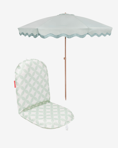 Parasol and backrest pack - aquamarine