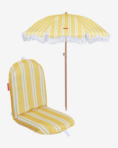 Umbrella and backrest pack - yellow
