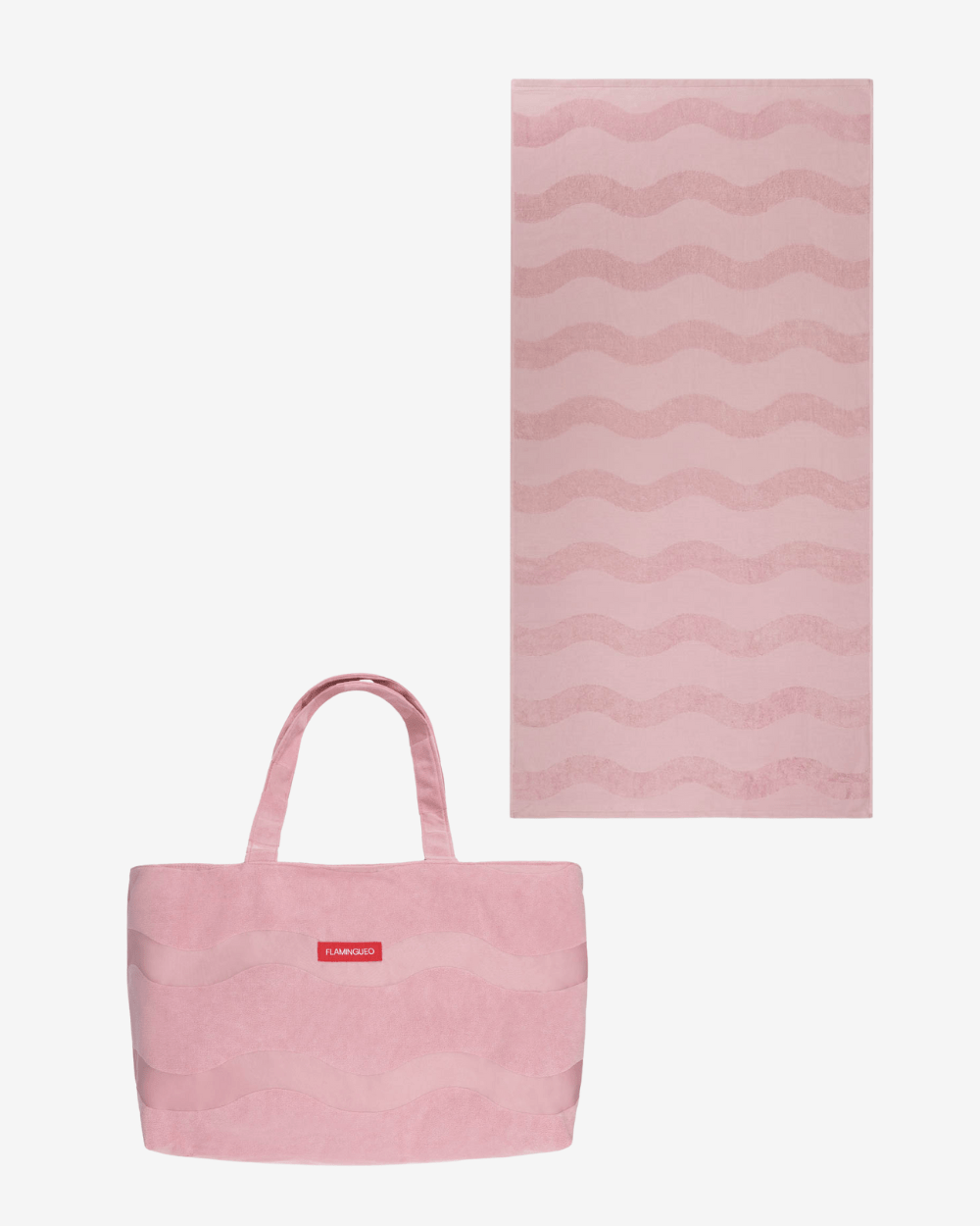 Pack tote bag y toalla - rosa - Flamingueo