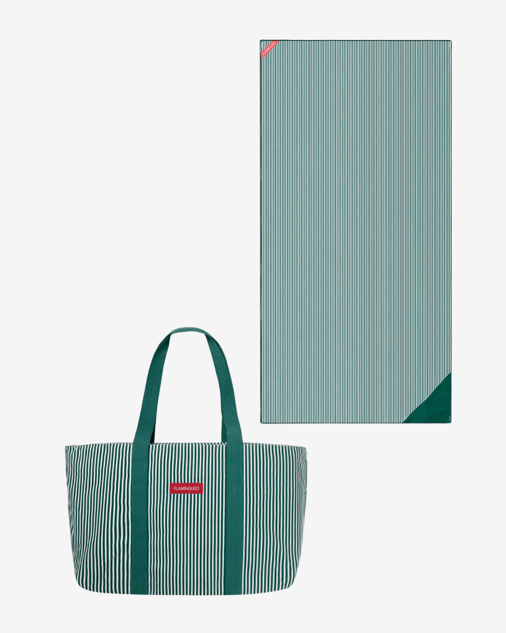 Pack tote bag y toalla - verde - Flamingueo