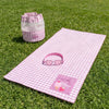 Pack toalla, gafas y mochila infantil - morado