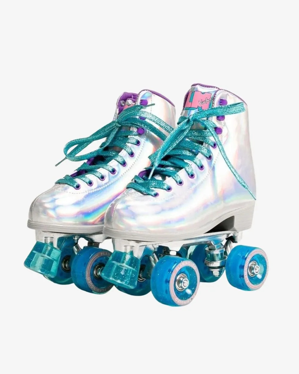 Pattini a rotelle olografici a 4 ruote - BEVERLY - Flamingueo