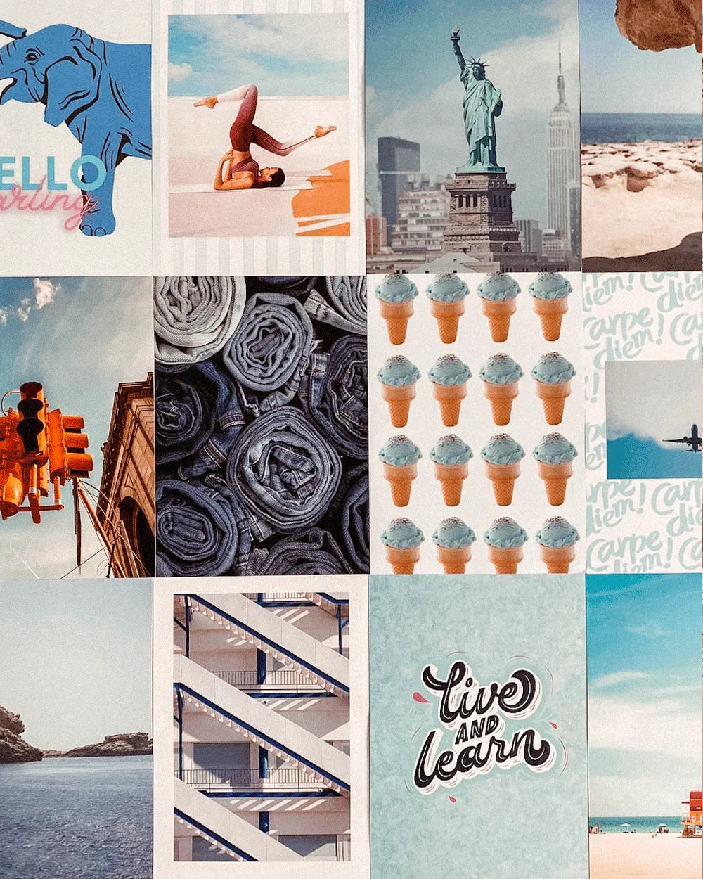 Set di 50 foto - OCEANO BLU - Flamingueo