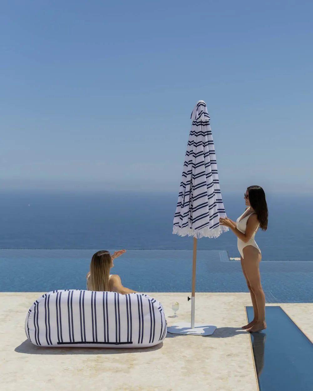 Sombrilla exterior azul - DORIA - Flamingueo