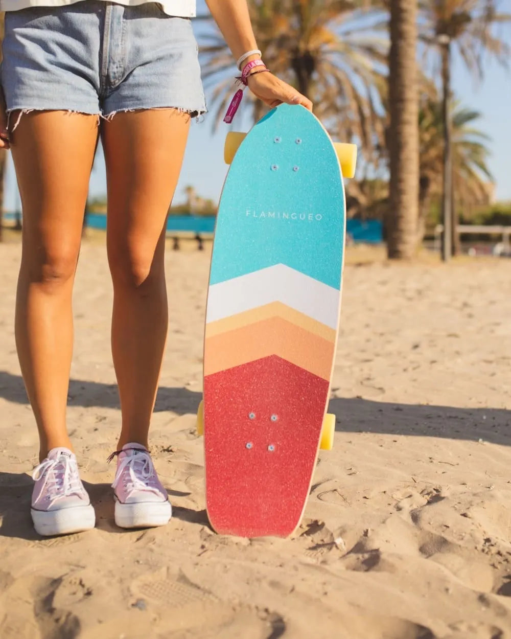 Tabla de Surfskate Lineas Multicolor - OSCAR - Flamingueo