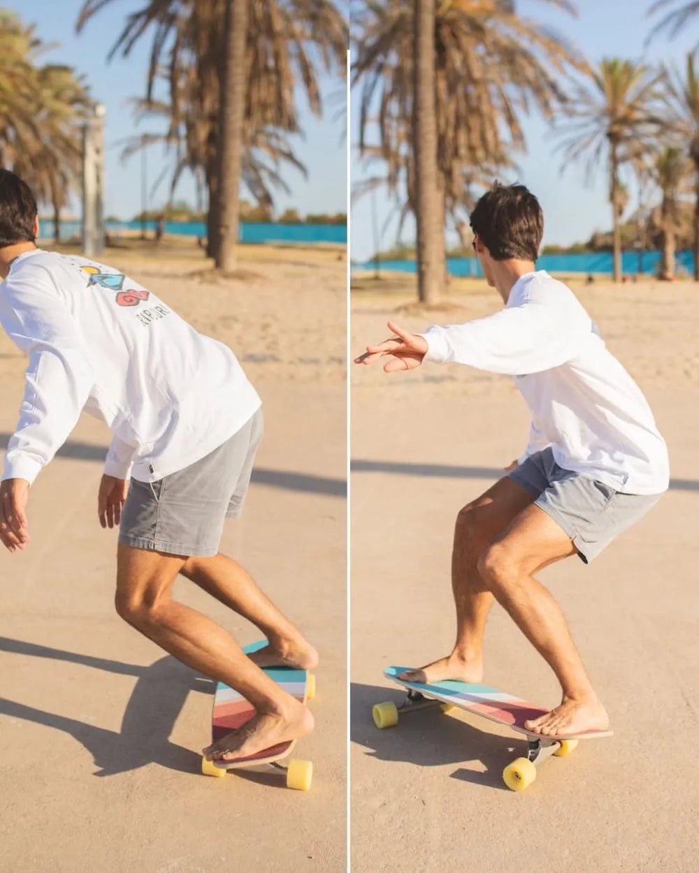 Tabla de Surfskate Lineas Multicolor - OSCAR - Flamingueo