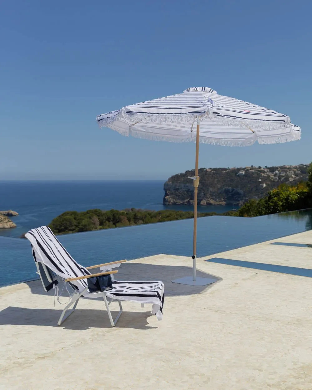 Asciugamano amaca blu - LENA - Flamingueo