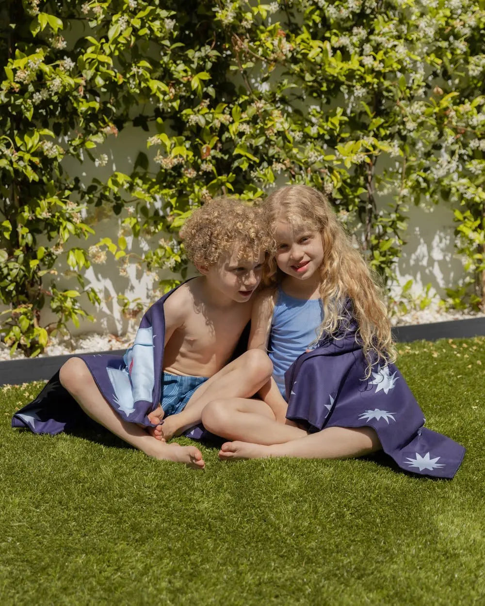 Toalla playa azul kids - CARINA - Flamingueo