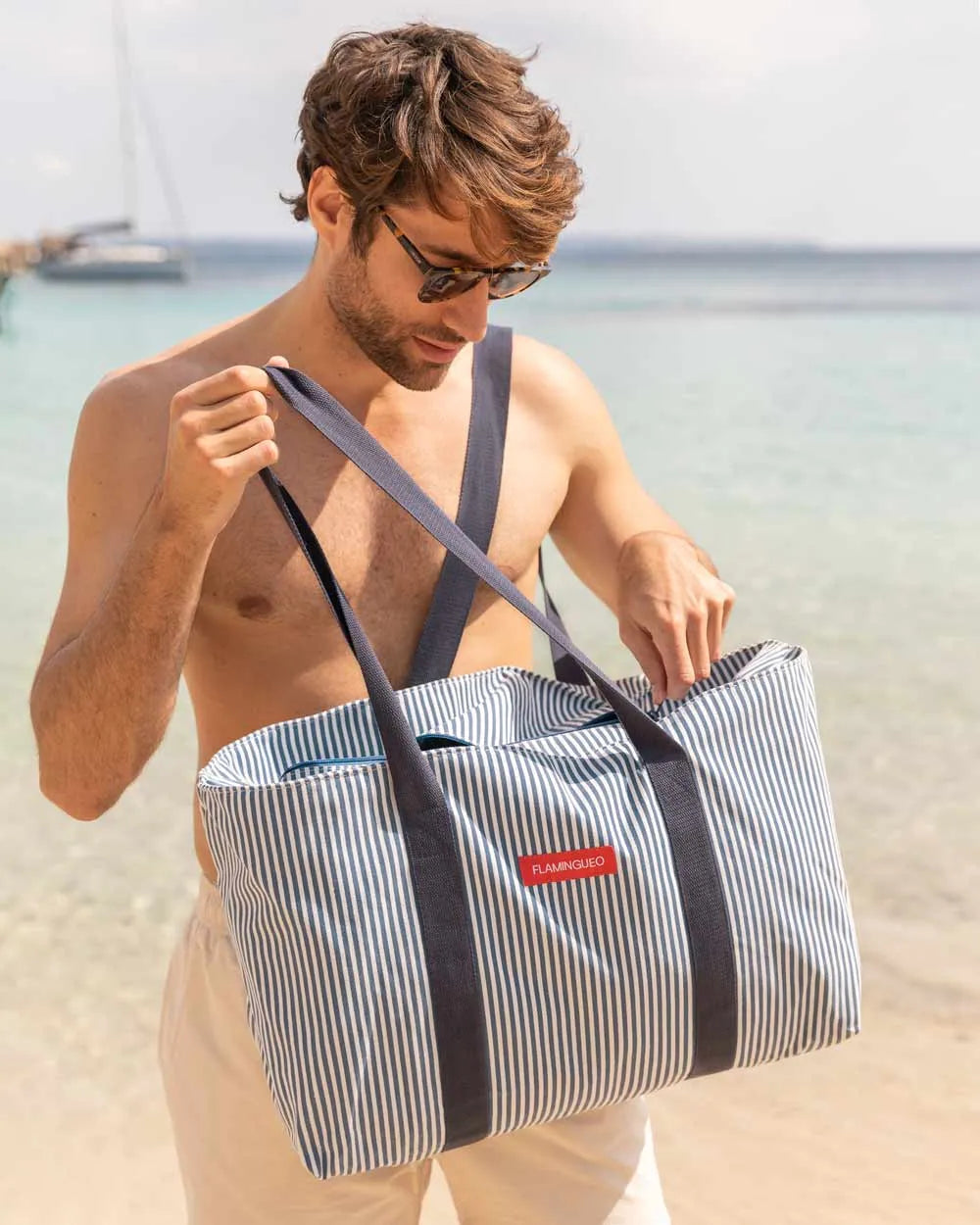 Tote bag azul marino - BRUNY - Flamingueo