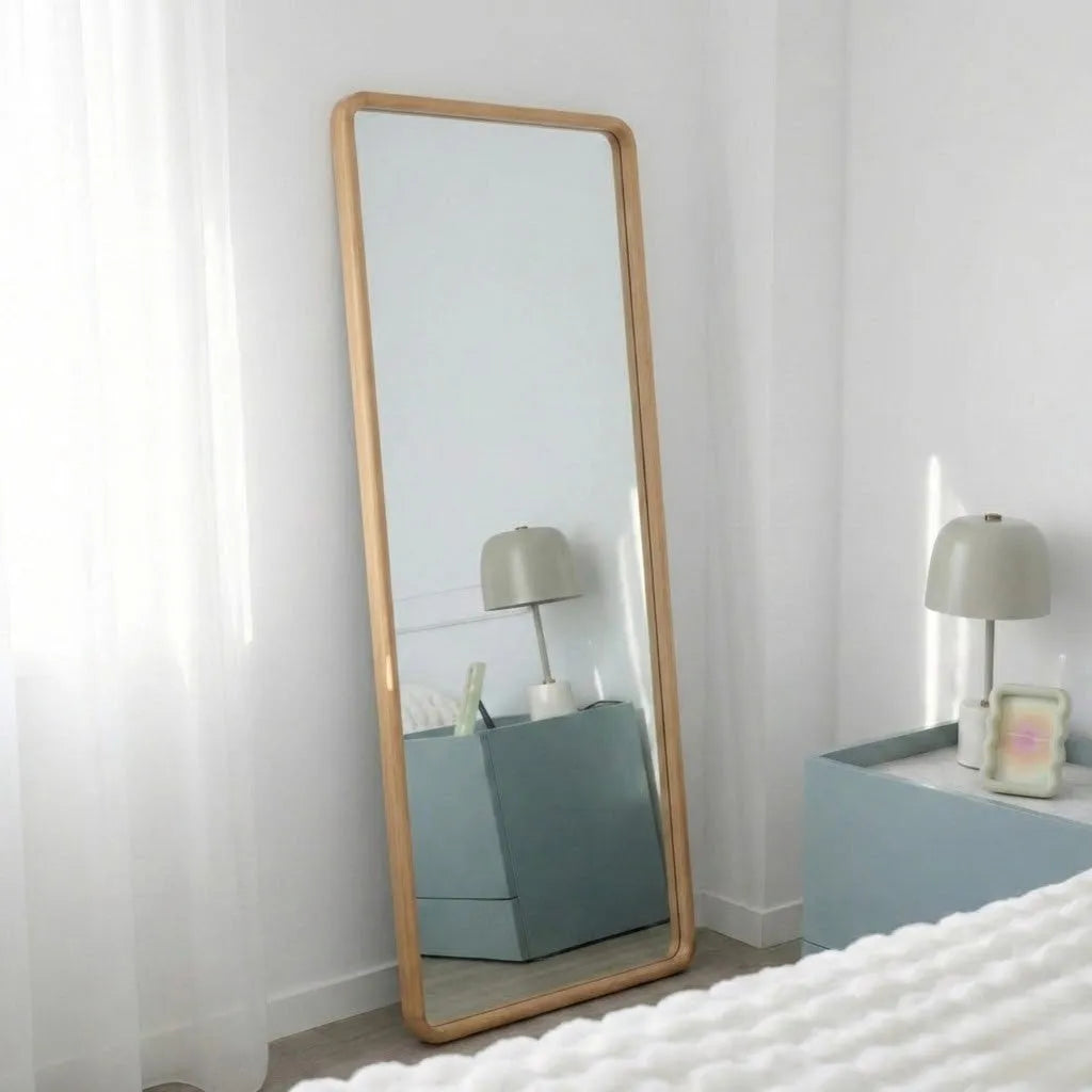 Rechteckiger Wandspiegel aus Holz – CRETA