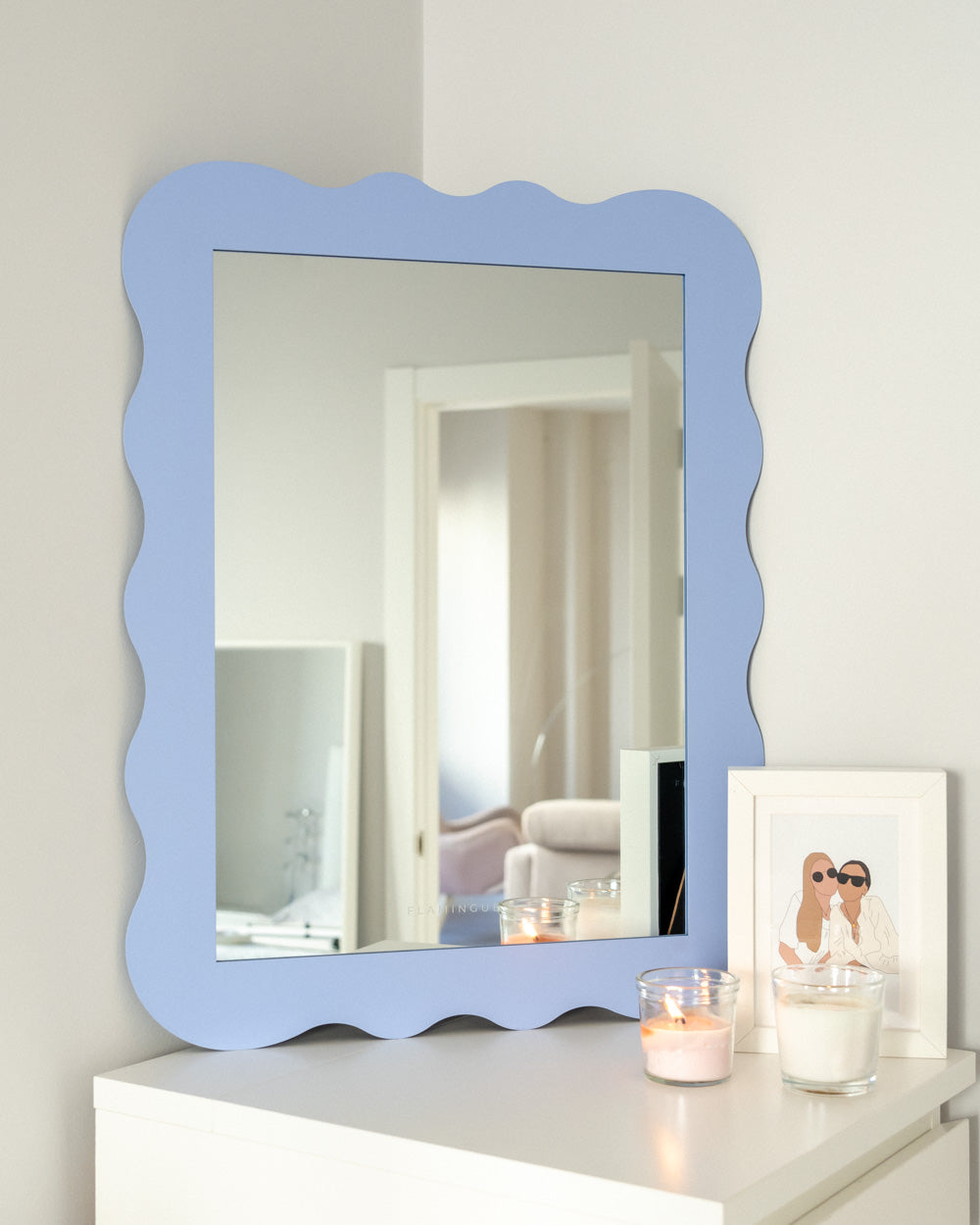 espejo decorativo ondulado 