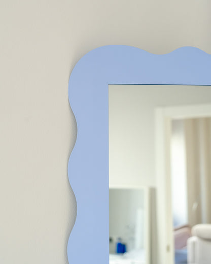 wavy mirror color azul