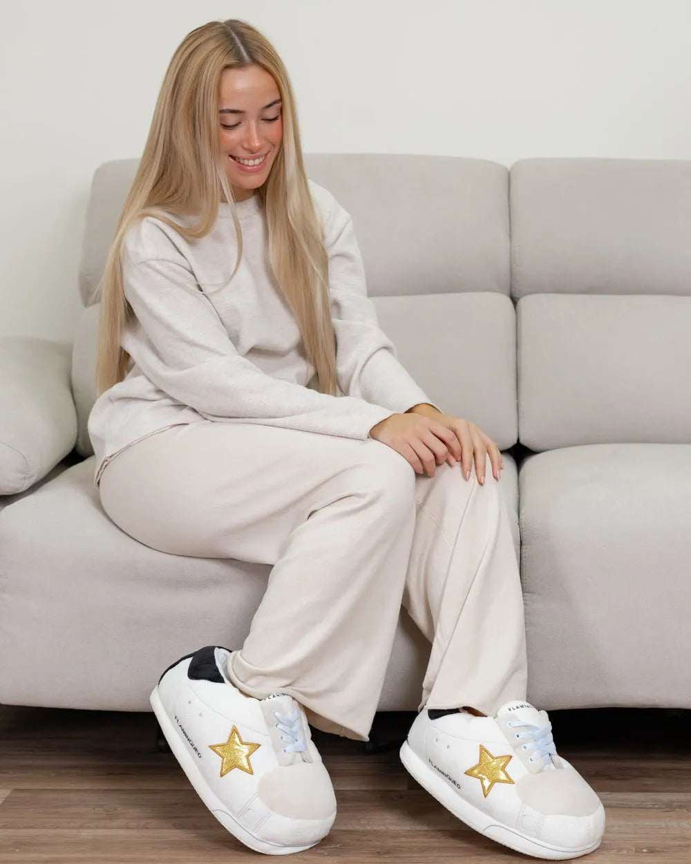 Zapatillas de Andar por Casa Blancas I Flamingueo